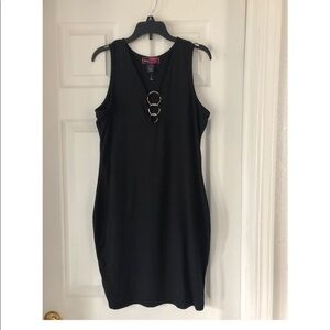 NWOT SAY WHAT sexy black min body con stretch dress size small